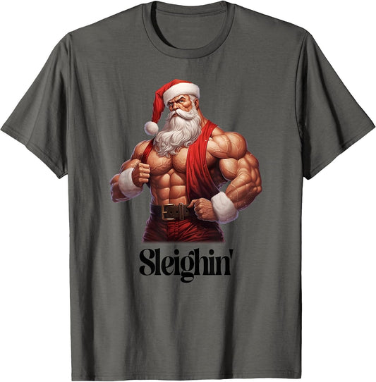 Buff Santa Workout Santa Claus Gym Muscles Sleighin'