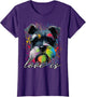 Colorful Splash Art Love is My Miniature Schnauzer Mama