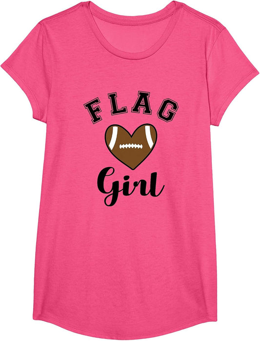 Flag Football Flag Girl Heart
