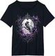 Gothic Halloween Raven Rose Purple Majestic Bird