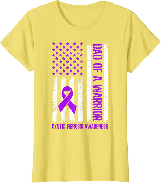 Proud Dad of A Warrior Cystic Fibrosis Family US Flag