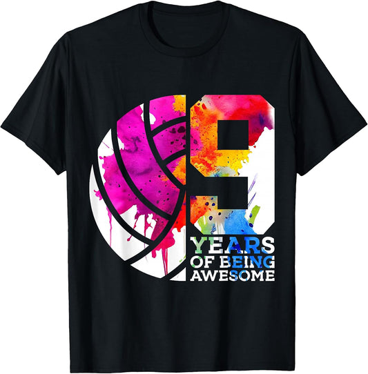 9 Years of Being Awesome Volleyball 9th Birthday