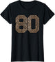 Leopard Number 80 Athlete Sports Jersey Supporter Fanwear