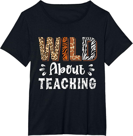 Wild About Teaching Teacher Lover Animals Leopard Zebra