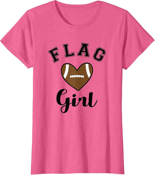 Flag Football Flag Girl Heart