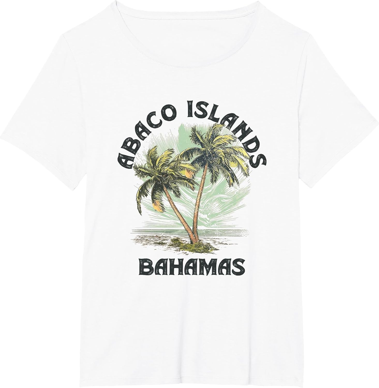 Abaco Islands Bahamas Palms Vintage Beach