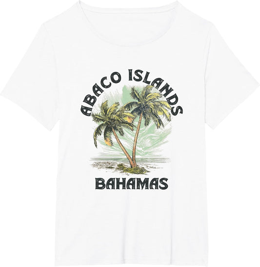 Abaco Islands Bahamas Palms Vintage Beach