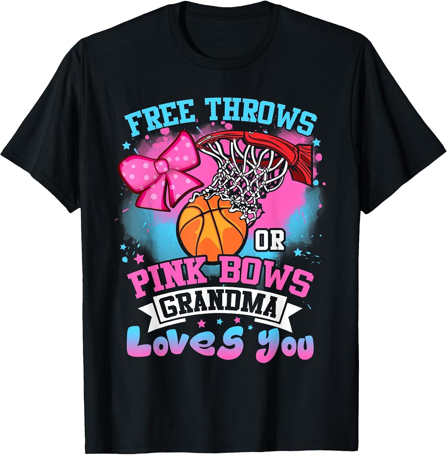Free Throws or Pink Bows Grandma Loves You Gender Reveal