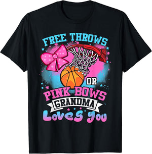 Free Throws or Pink Bows Grandma Loves You Gender Reveal