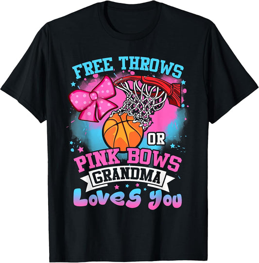 Free Throws or Pink Bows Grandma Loves You Gender Reveal