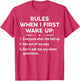 Rules When I First Wake Up