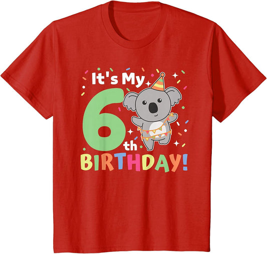 Koala 6th Birthday for Kids Six Year Old Koala