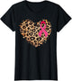 Breast Cancer Pink Ribbon Cheetah Leopard Heart Print