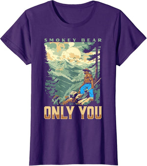 Smokey Bear Only You Vintage WPA Style Mountains Art Scene