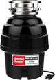 American Standard 10-US-AS-5-HD Garbage Disposal Anti-Jam Stainless Steel Food Waste Grinding System, Heavy Duty, 1/2 HP, Black