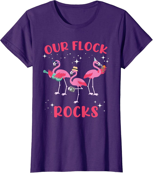 Our Flock Rocks Flamingo Matching Family Vacation Group