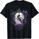 Gothic Halloween Raven Rose Purple Majestic Bird