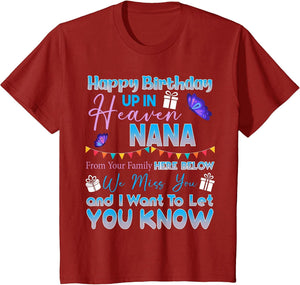 Happy Birthday Nana Angel in Heaven Memorial Remember