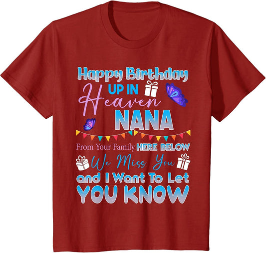 Happy Birthday Nana Angel in Heaven Memorial Remember