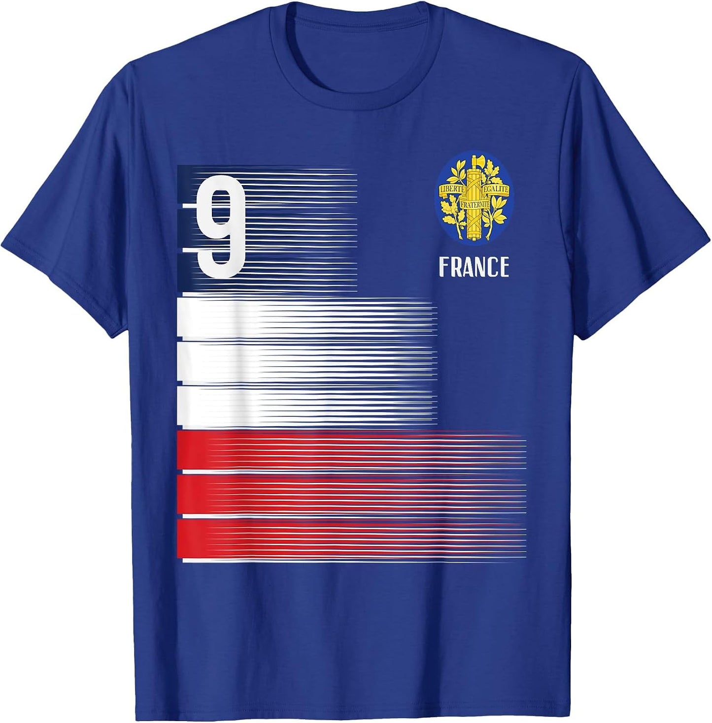 France Flag Number 9 French Soccer Men Women Boys Girls Kids