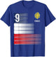 France Flag Number 9 French Soccer Men Women Boys Girls Kids