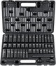VEVOR Impact Socket Set 3/8" Drive, 48-Piece Standard SAE (5/16 to 3/4 inch) & Metric (8 to 22 mm) Size, Deep & Shallow, 6 Point, CR-V, Extension Bar, Universal Joint, 1/2" F to 3/8" M Reducer