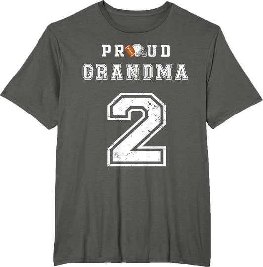 Custom Proud Football Grandma Number 2 Personalized