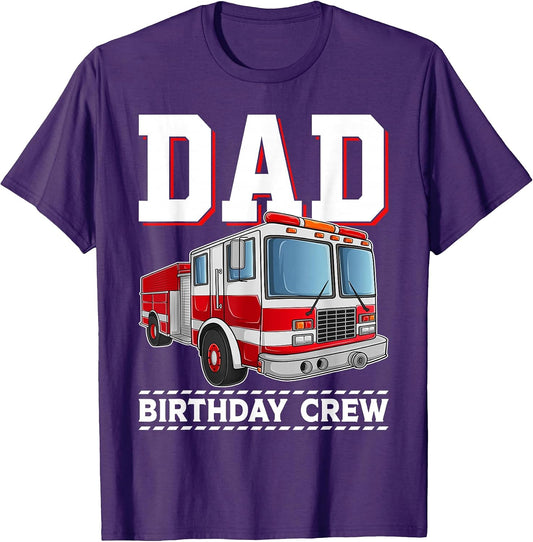 Dad Birthday Crew Firefighter Fire Truck Themed Party