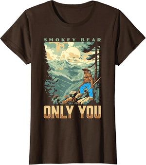 Smokey Bear Only You Vintage WPA Style Mountains Art Scene