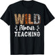 Wild About Teaching Teacher Lover Animals Leopard Zebra