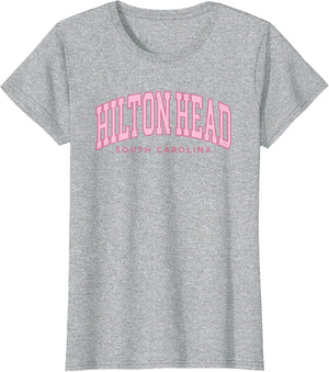 Hilton Head South Carolina Pink Retro Preppy Throwback Girls