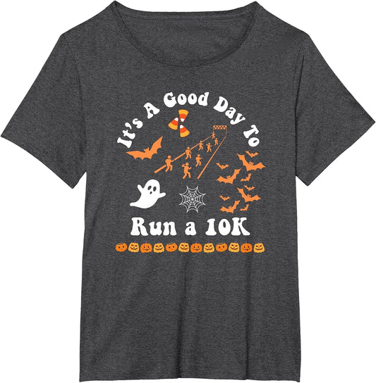 10K Run Runner Running Halloween Spooky Retro Groovy