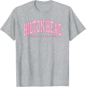 Hilton Head South Carolina Pink Retro Preppy Throwback Girls