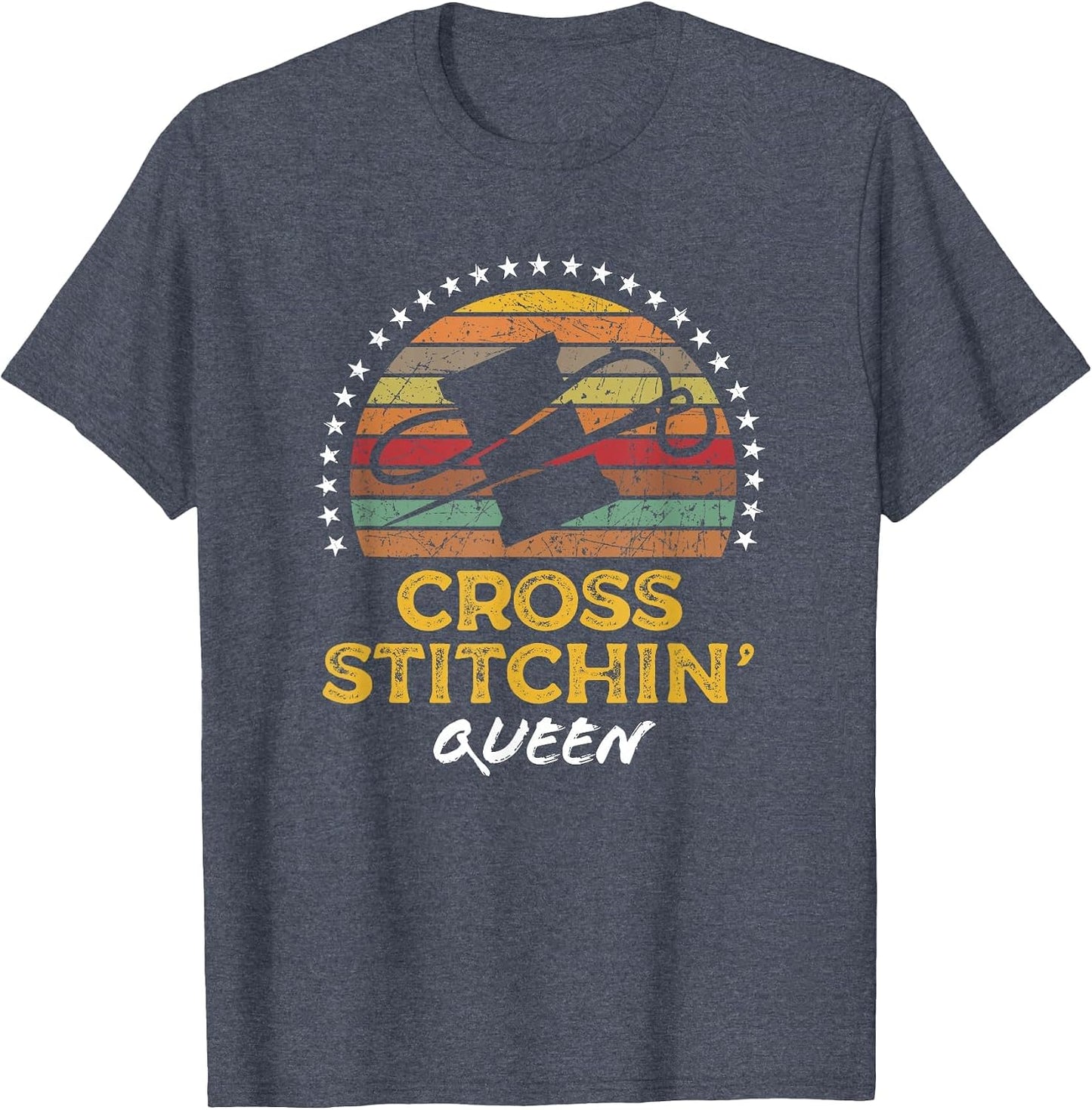 Cute Cross Stitch Queen, Crossstitch Woman Graphic