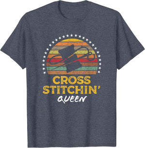 Cute Cross Stitch Queen, Crossstitch Woman Graphic