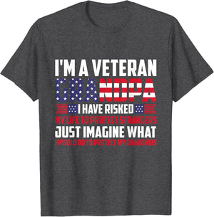 Funny Veteran Grandpa Proud Vet Grandfather Fathers Day