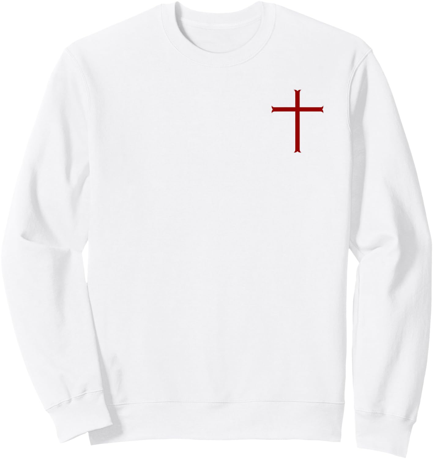 Knights Templar Oath - Christian Cross Sweatshirt - Sweatshirt | White