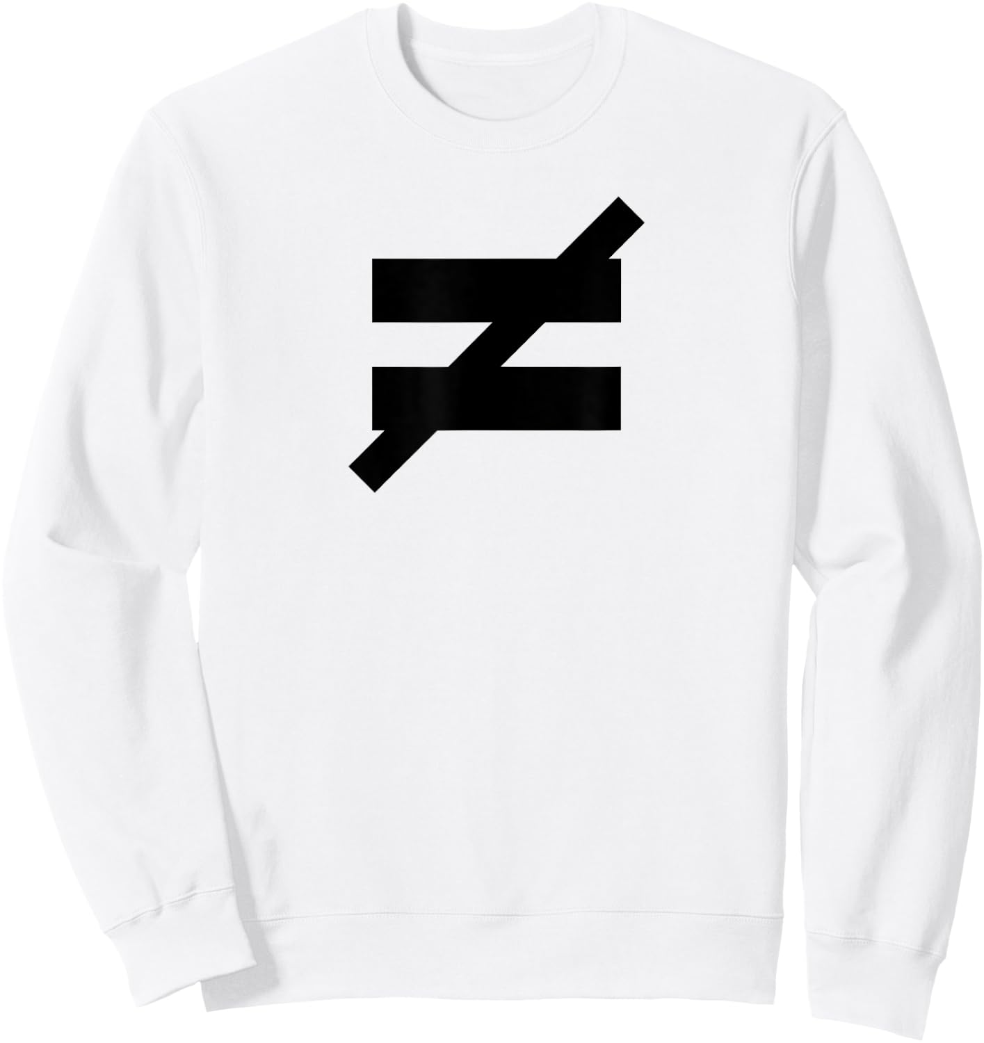 Not Equal - Sign Sweatshirt - Sweatshirt | White