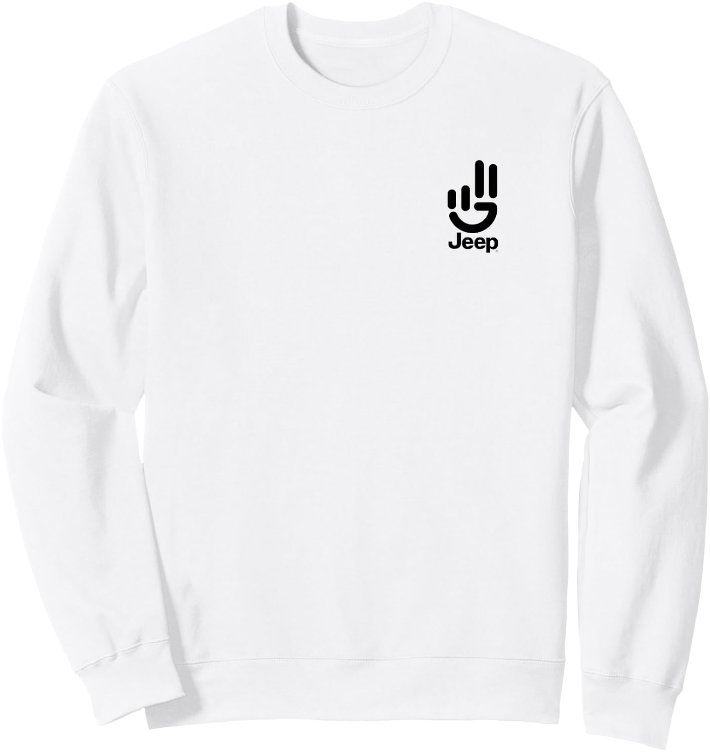 Jeep Wave Peace Sign - Officially Licensed Sweatshirt - Sweatshirt | White