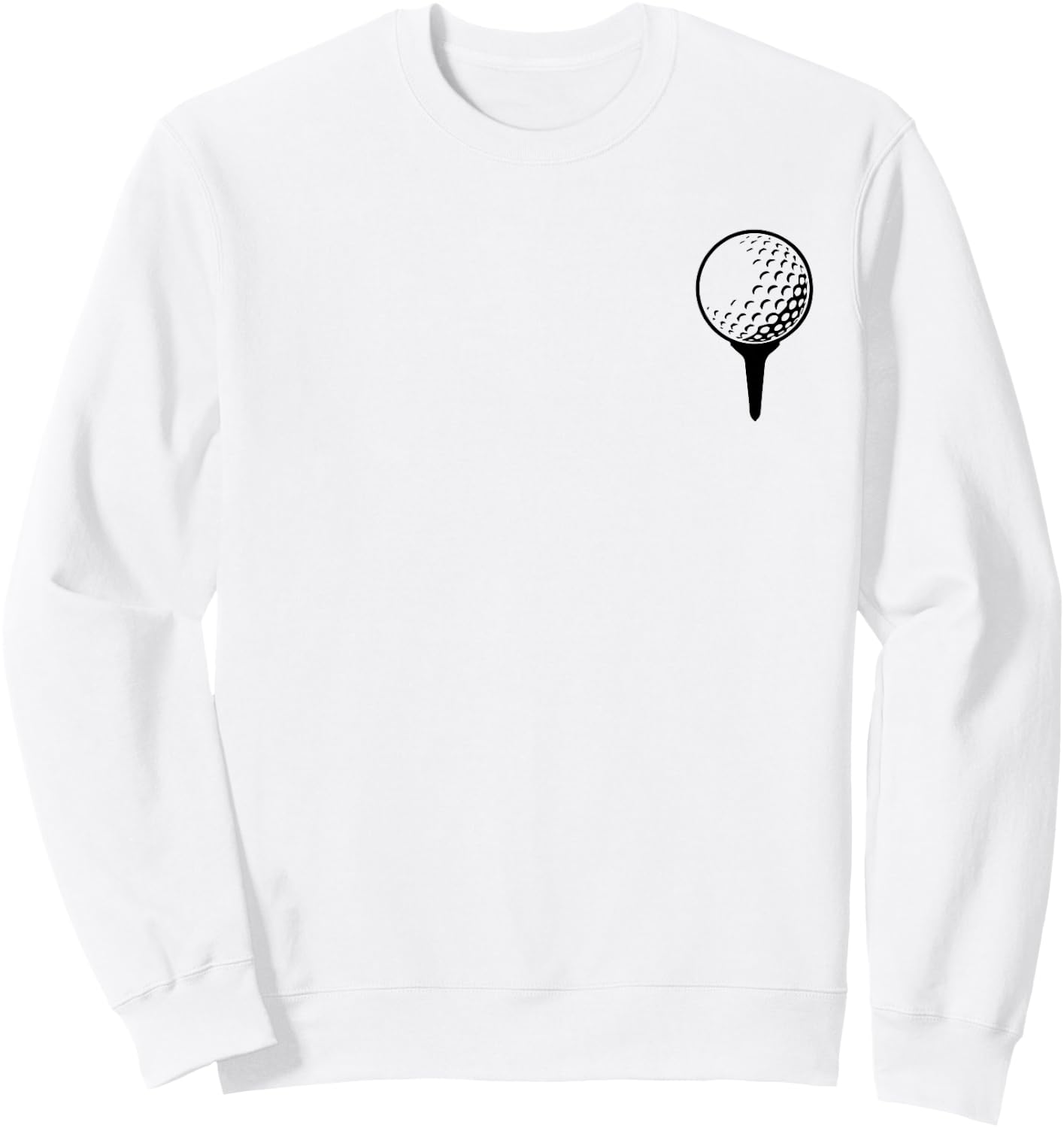 Golf Ball On Sweatshirt - Sweatshirt | White