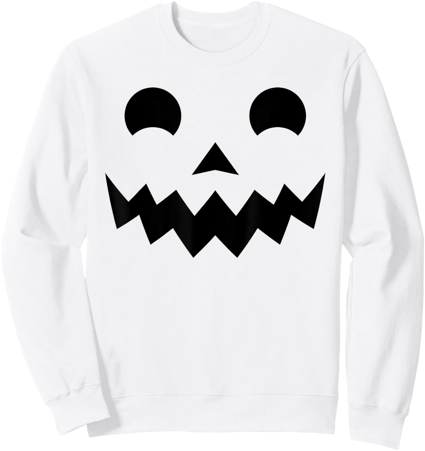 Jack O Lantern Jackolantern Pumpkin Face Funny Halloween Sweatshirt - Sweatshirt | White