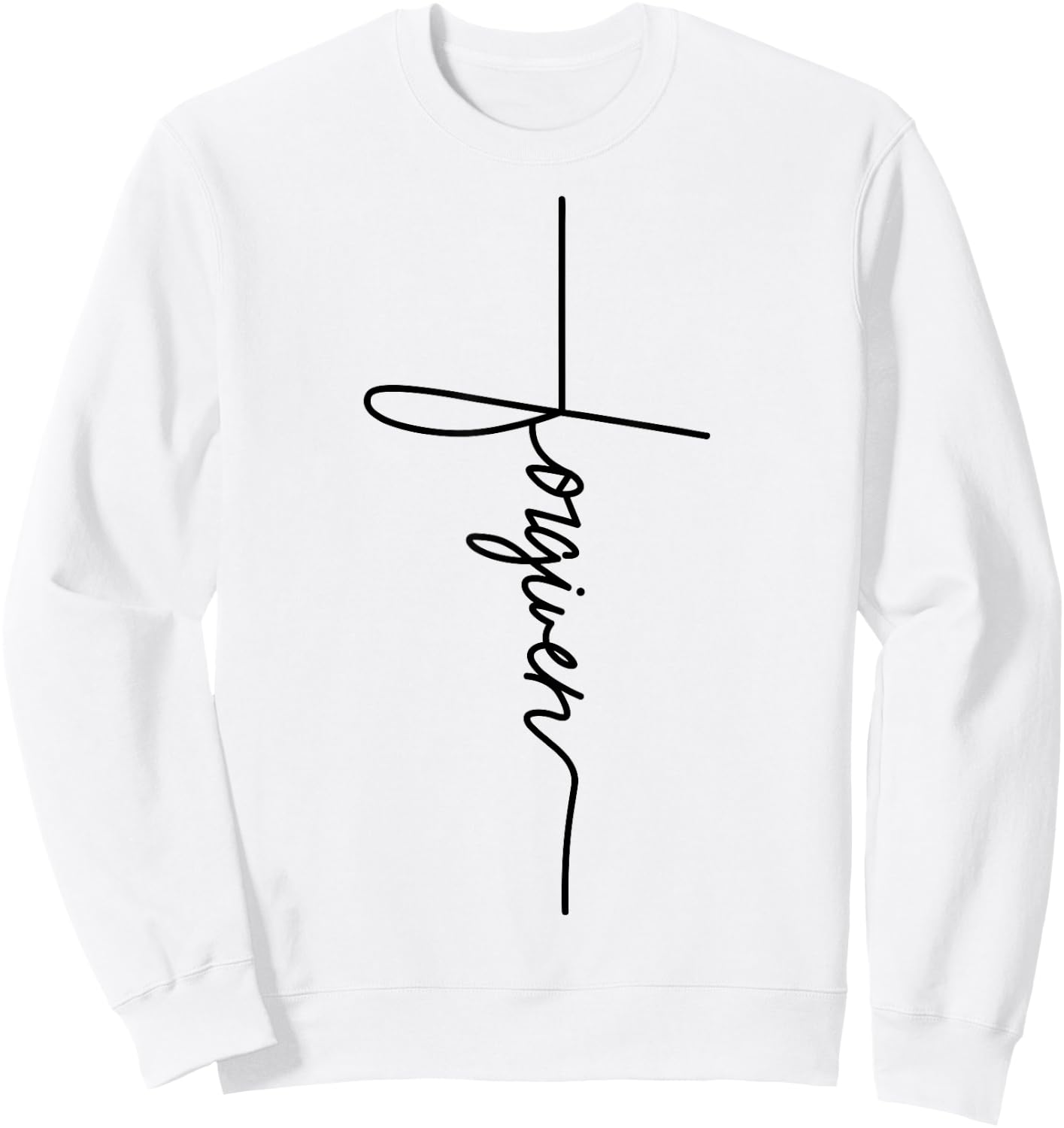 Forgiven Jesus christian Inspirational Men Youth Sweatshirt - Sweatshirt | White