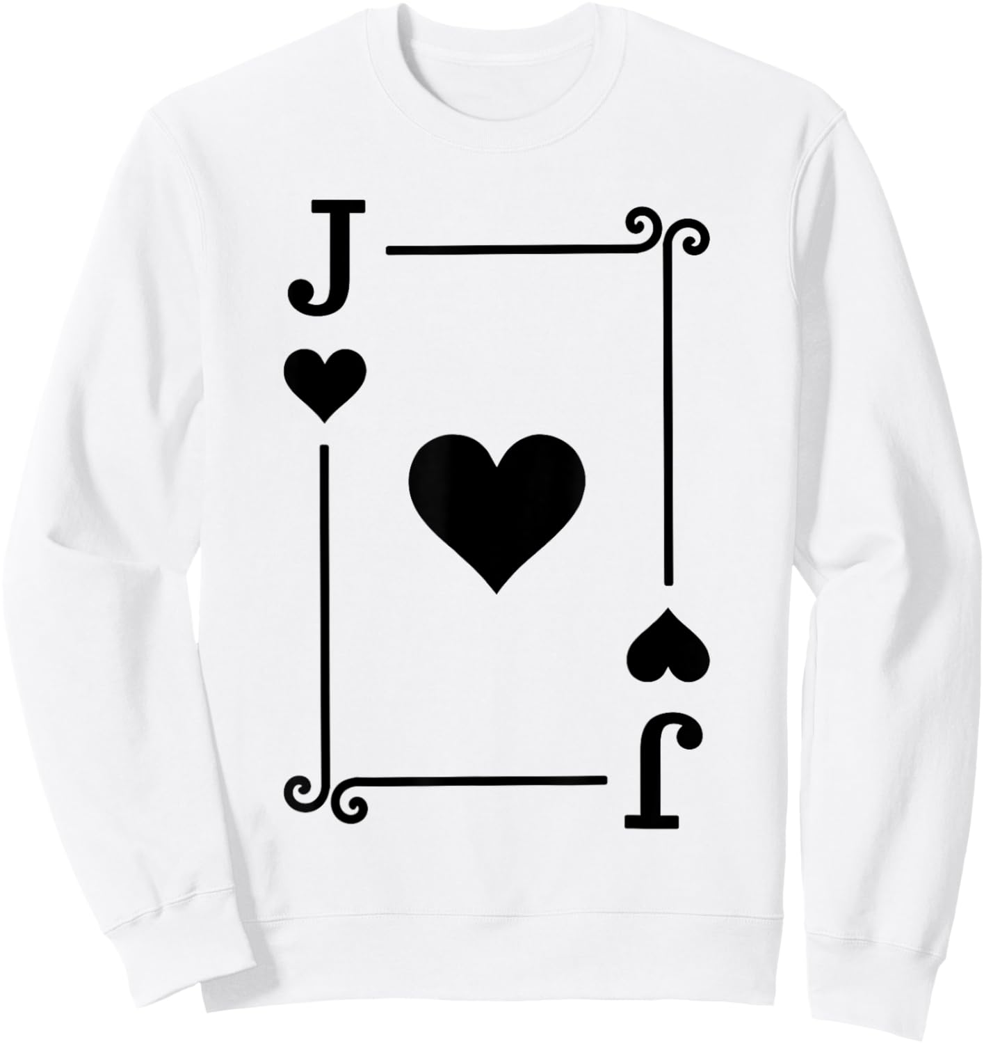 Playing Cards Costume - Jack Card - Jack of Hearts Sweatshirt - Sweatshirt | White