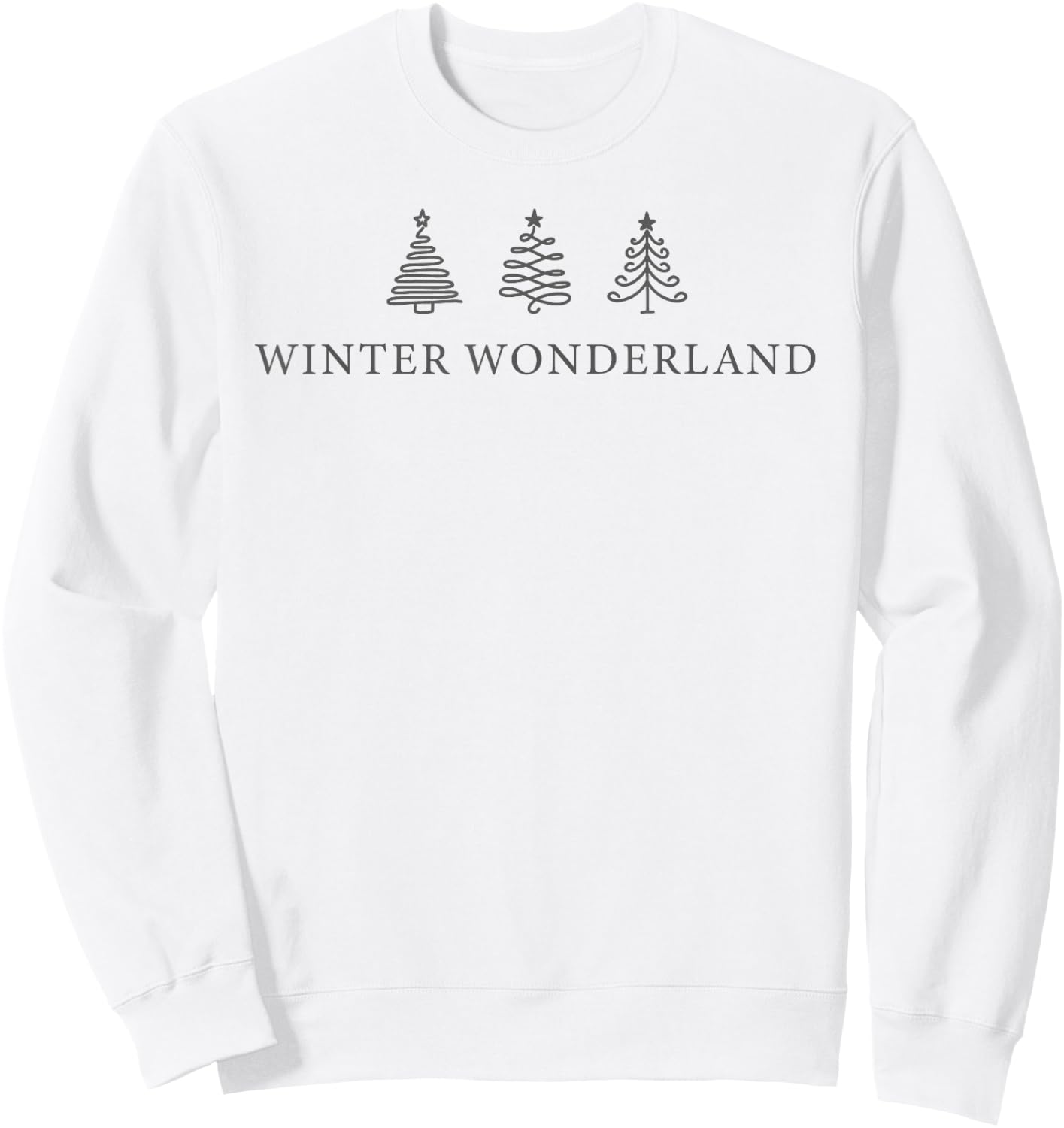 Minimalistic Winter Wonderland Minimal Sweatshirt - Sweatshirt | White