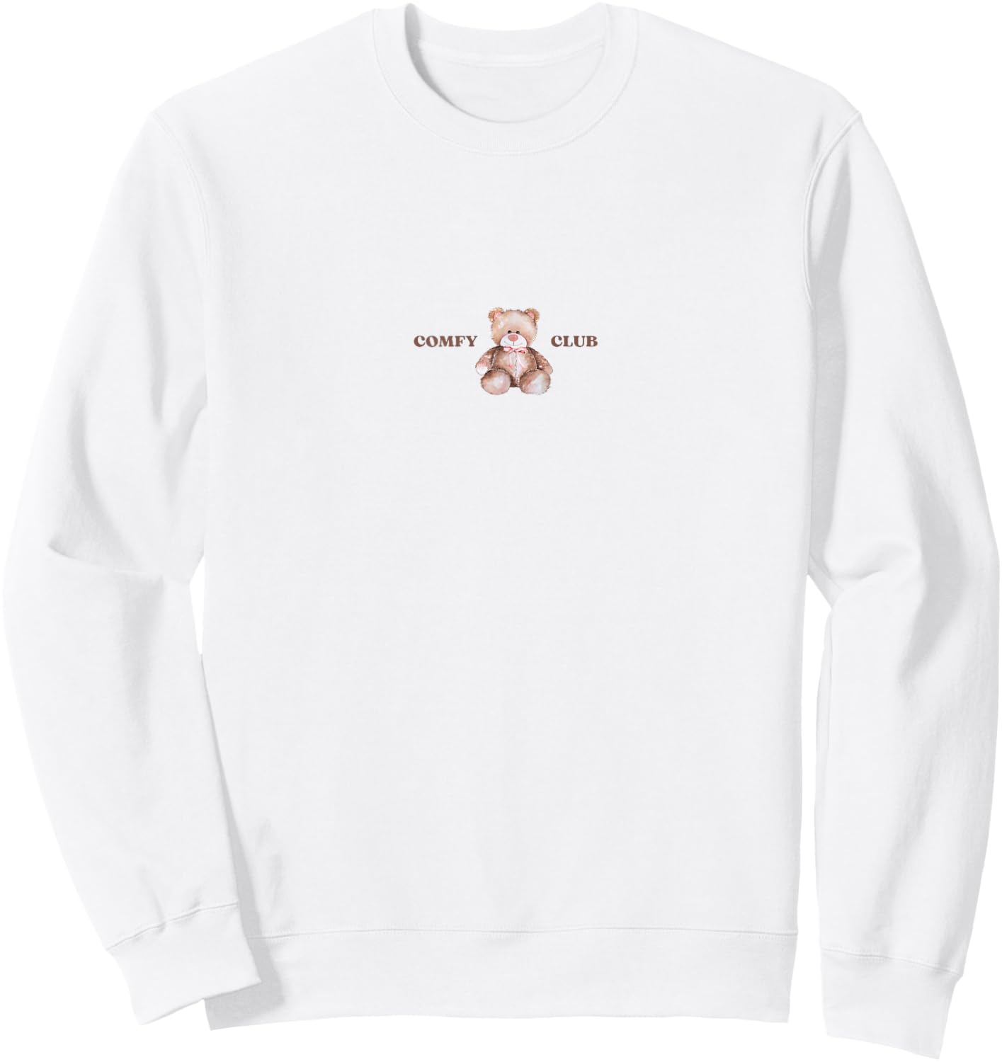 COMFY CLUB teddy bear graphic Sweatshirt - Sweatshirt | White