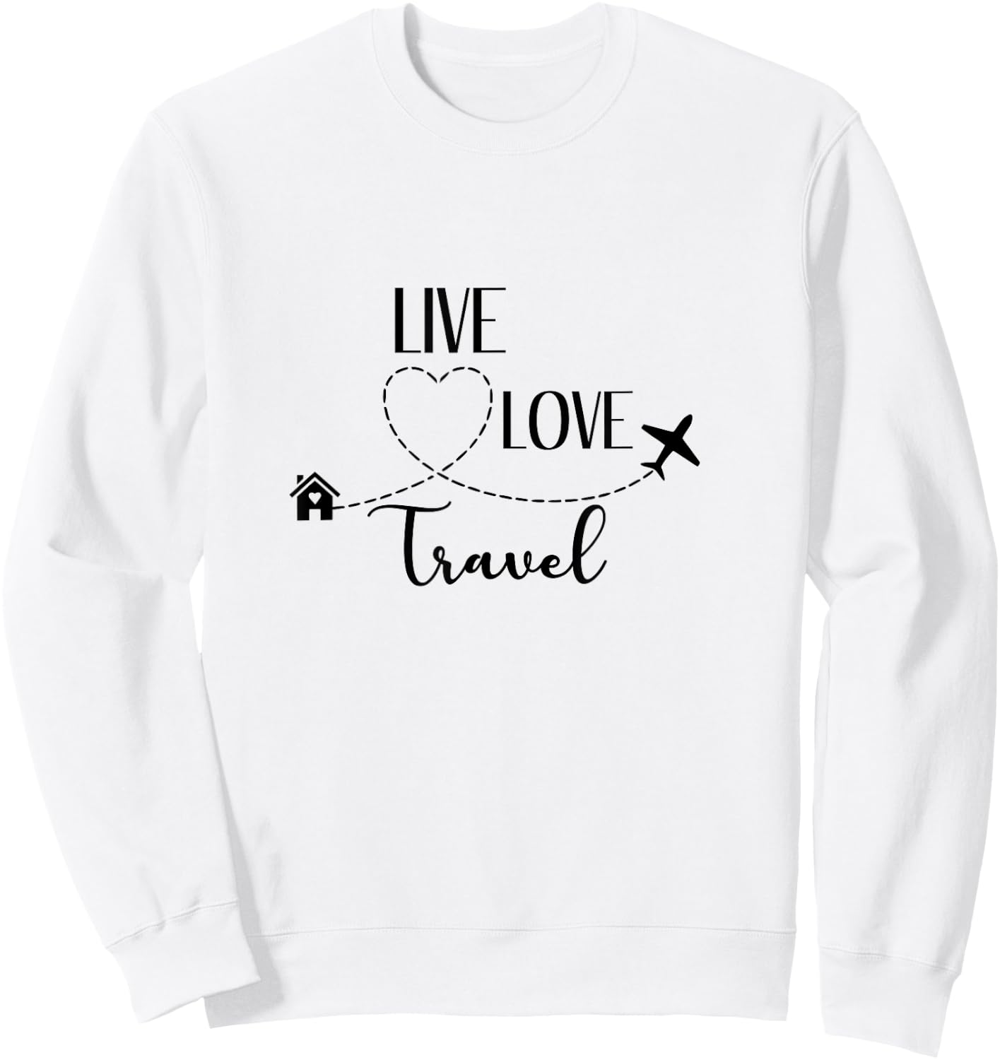 Live Love Travel Sweatshirt - Sweatshirt | White