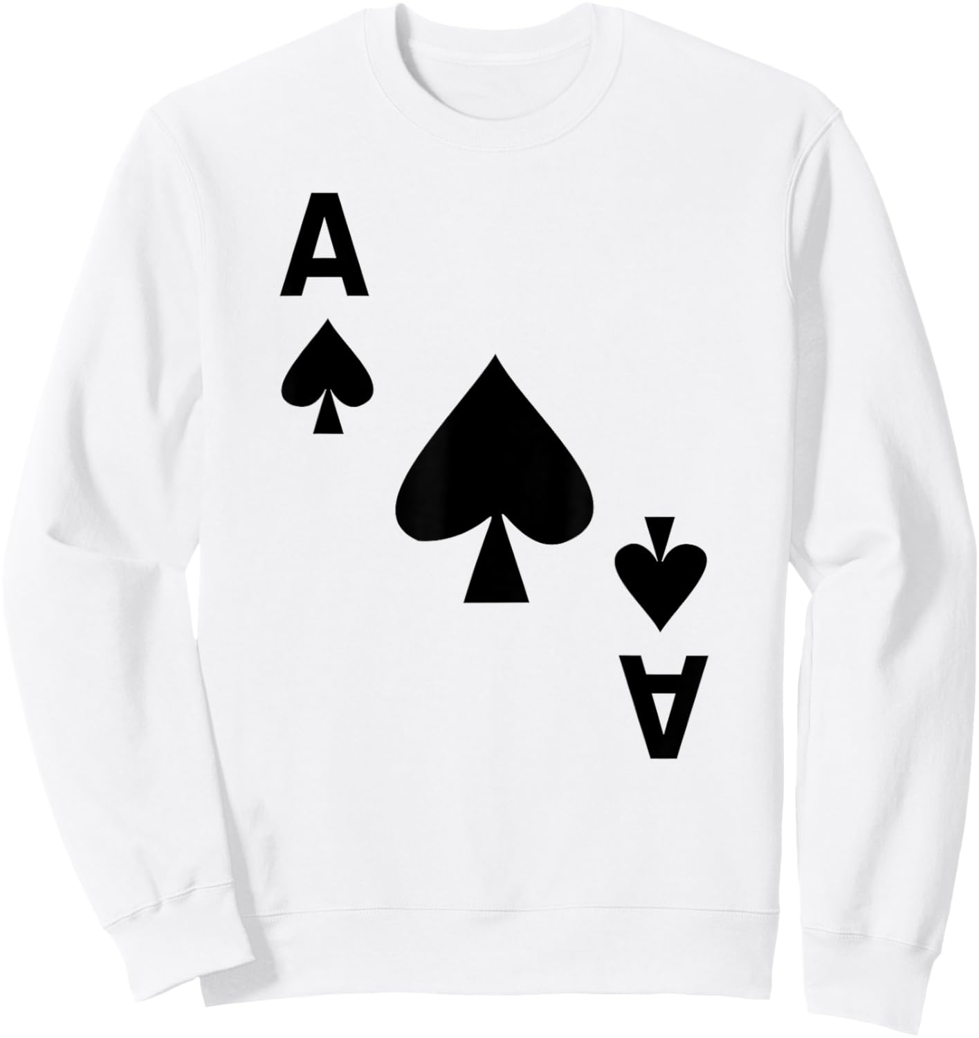 Card Game Card Spades Ace Cards Poker Fancy Dress Carnival Sweatshirt - Sweatshirt | White