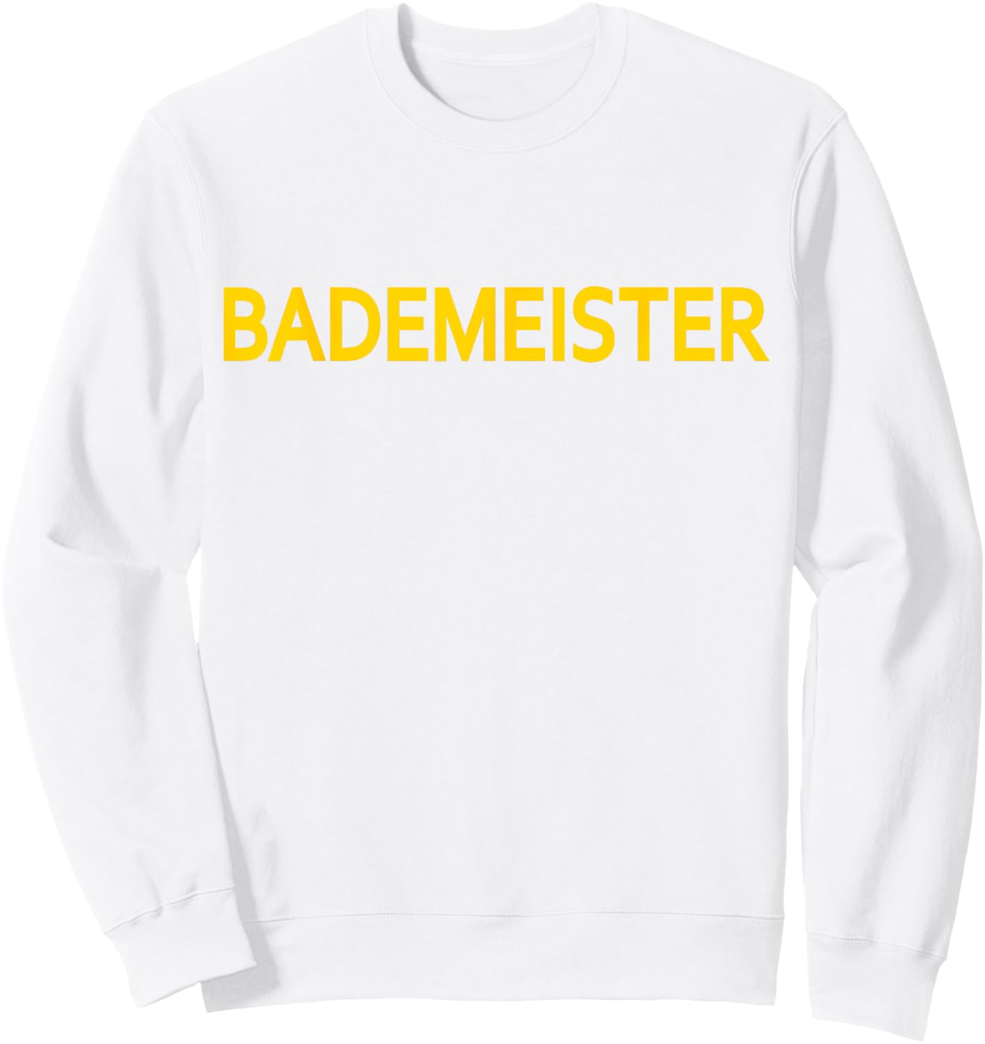Badmeister Swimming Master Breast Lettering Men Women Sweatshirt - Sweatshirt | White