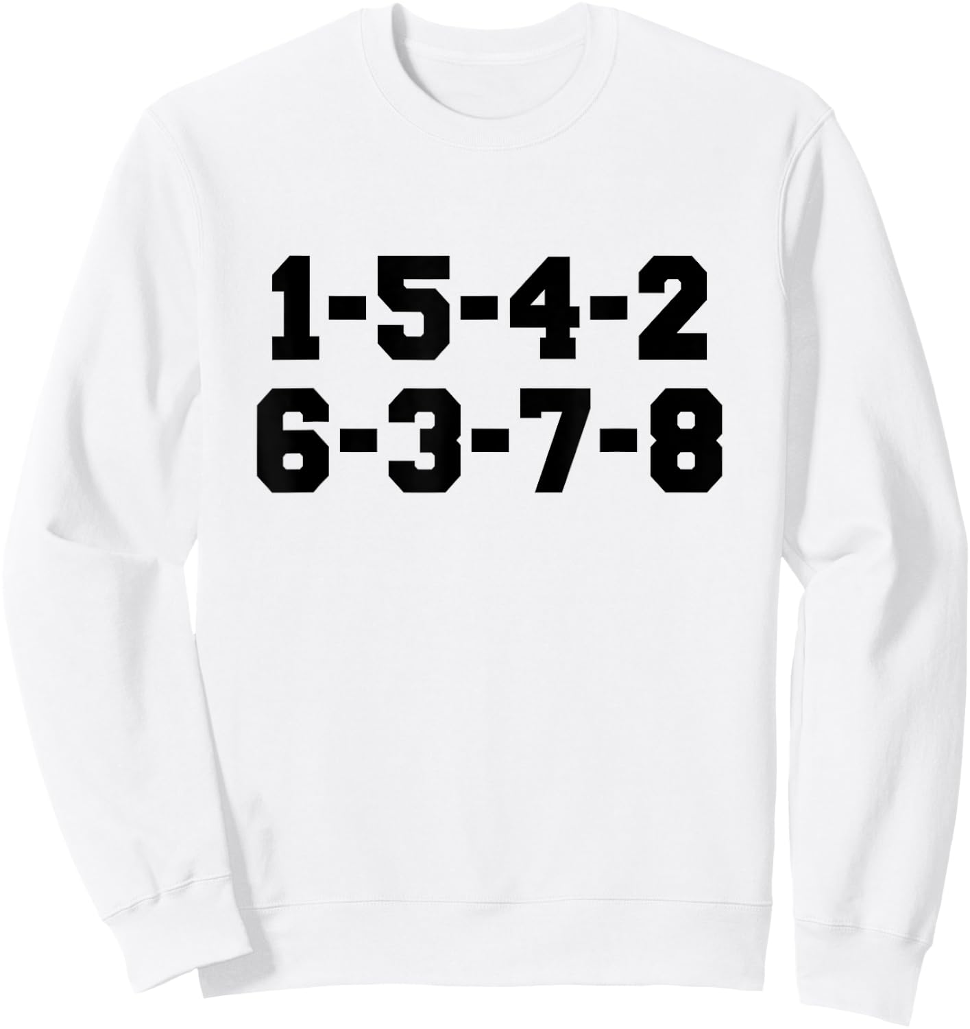 1-5-4-2-6-3-7-8 Sweatshirt - Sweatshirt | White