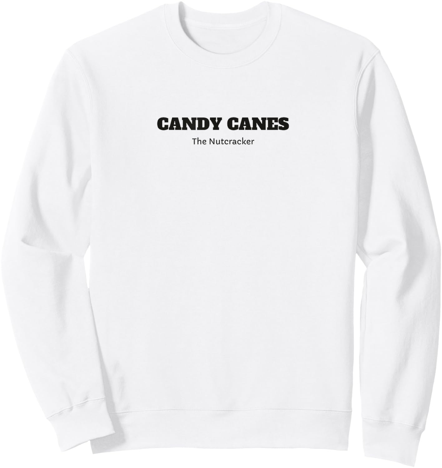 CANDY CANES HOOPS NUTCRACKER Christmas Ballet Dancer Graphic Sweatshirt - Sweatshirt | White
